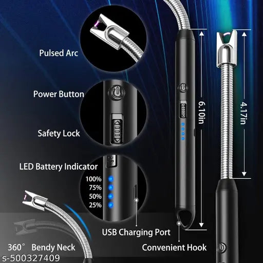 Rechargeable Electric Gas Lighter Kitchen Lighter Chargeable USB